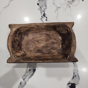 Small Rustic Carved Wooden Tray